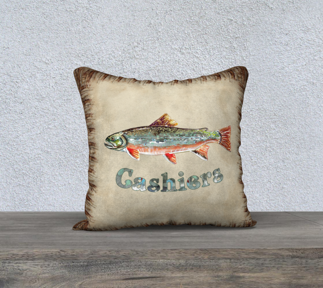 18 x 18 Brook Trout Fringe Cashiers