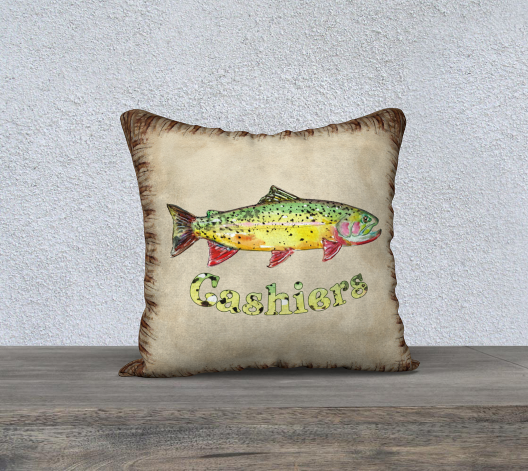 18 x 18 Snake River Trout Fringe Cashiers