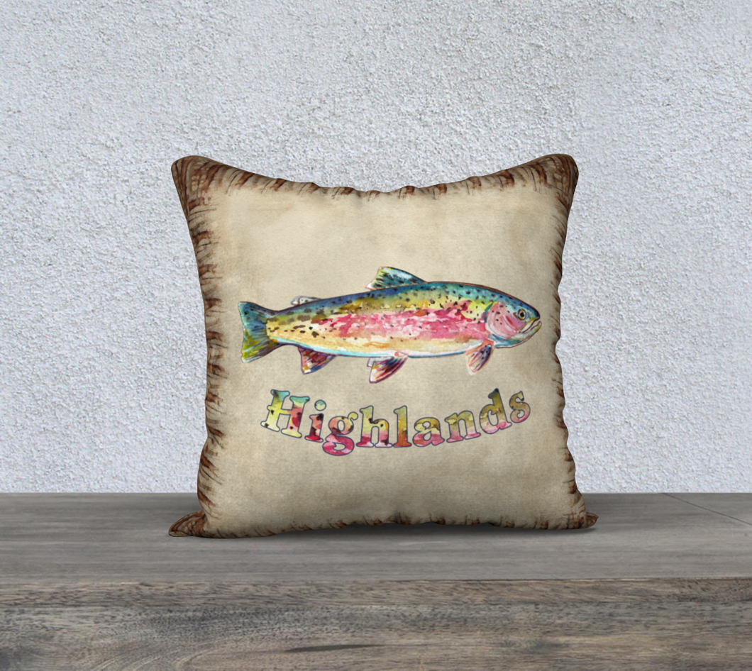 18 x 18 Rainbow Trout Fringe Highlands