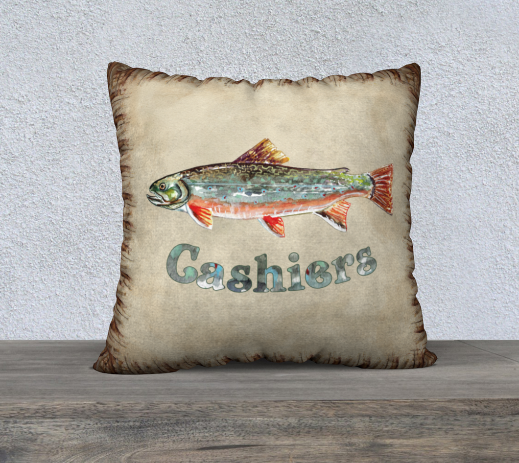 22 x 22 Brook Trout Fringe Cashiers